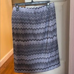 Black and white chevron Skirt